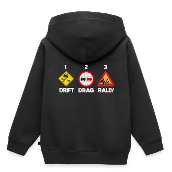 Autorennen Herumtreiber - Kinder Premium Organic Hoodie - Schwarz - Hinten - AI Model Kid Male (0cm)