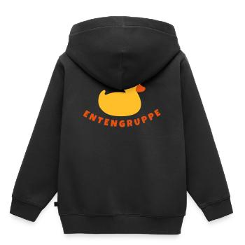 Groupe de canards Groupe - Sweat Premium à capuche enfant bio - noir - Dos - AI Model Kid Male (0cm)