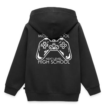 Level Complete Middle School Nect level High Schoo - Kinder Premium Organic Hoodie - Schwarz - Hinten - AI Model Kid Male (0cm)
