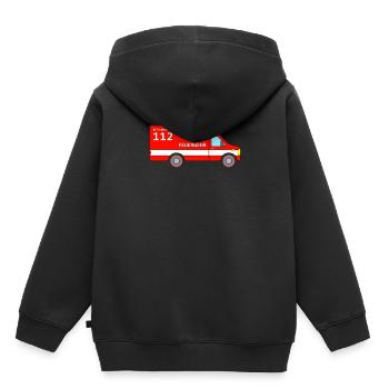 Ambulance Ambulance Fire Brigade - Kids Premium Organic Hoodie - black - Back - AI Model Kid Male (0cm)