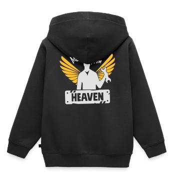 Mechanic From Heaven - Kinder Premium Organic Hoodie - Schwarz - Hinten - AI Model Kid Male (0cm)