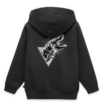 Dinosaurier Tyrannosaurus Rex - Kinder Premium Organic Hoodie - Schwarz - Hinten - AI Model Kid Male (0cm)