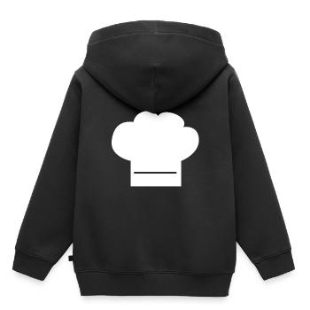 cuisinier - Sweat Premium à capuche enfant bio - noir - Dos - AI Model Kid Male (0cm)
