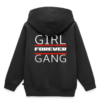 Girl forever Gang Team - Kinder Premium Organic Hoodie - Schwarz - Hinten - AI Model Kid Male (0cm)