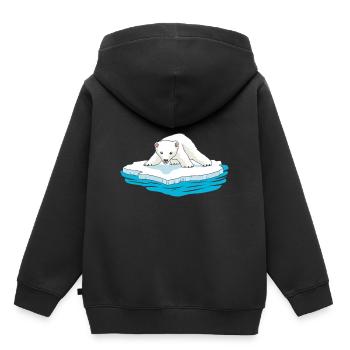 Kleiner Eisbär Baby Kinder Wildtiere Bär Zoo - Kinder Premium Organic Hoodie - Schwarz - Hinten - AI Model Kid Male (0cm)
