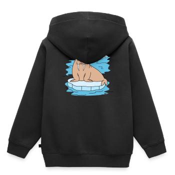 Morse - Sweat Premium à capuche enfant bio - noir - Dos - AI Model Kid Male (0cm)