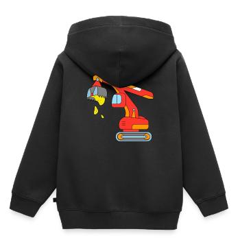Telescopic Excavator Hydraulic Excavator Construction Machinery - Kids Premium Organic Hoodie - black - Back - AI Model Kid Male (0cm)