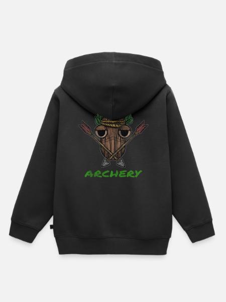 Pfeil und Bogenschiessen Armbrust Geschenk - Kinder Premium Organic Hoodie - Schwarz