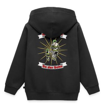 Feuerwehr Geschenk - Kinder Premium Organic Hoodie - Schwarz - Hinten - AI Model Kid Male (0cm)