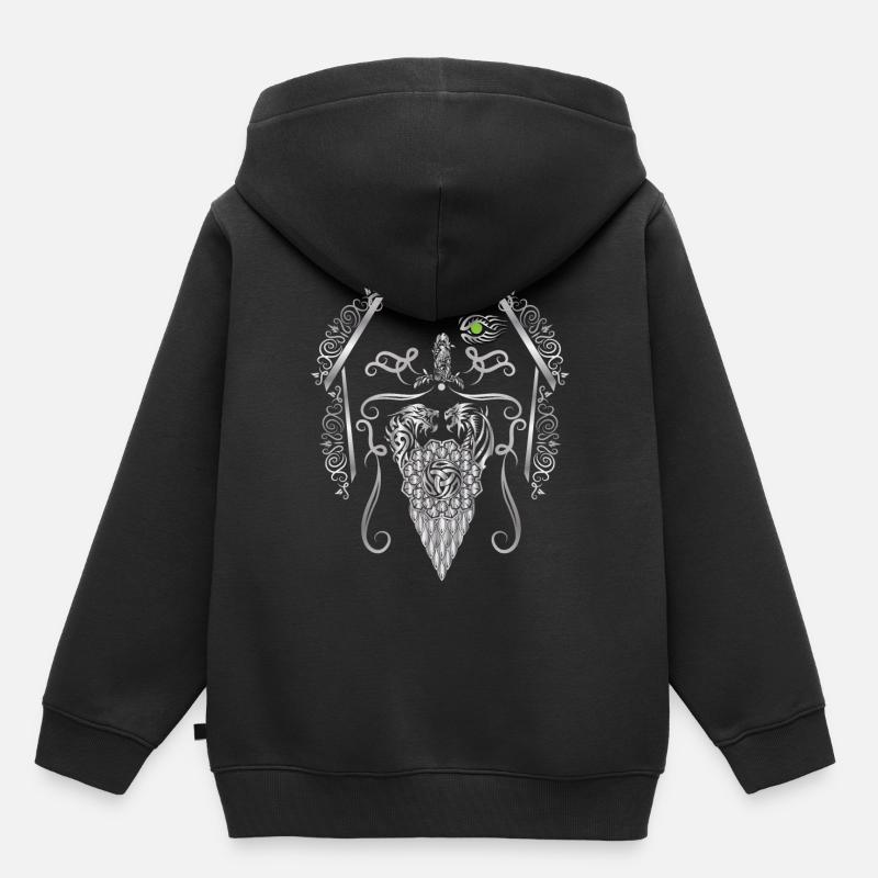 Vikings Odin Thor - Sweat Premium à capuche enfant bio - noir