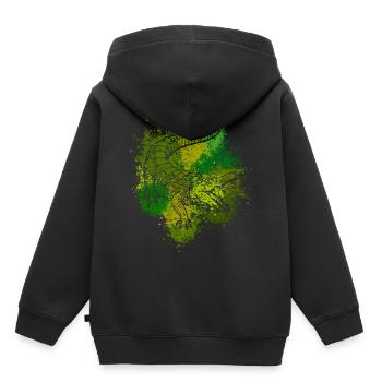 Krokodil Aligator Raubtier Reptilien Geschenk - Kinder Premium Organic Hoodie - Schwarz - Hinten - AI Model Kid Male (0cm)