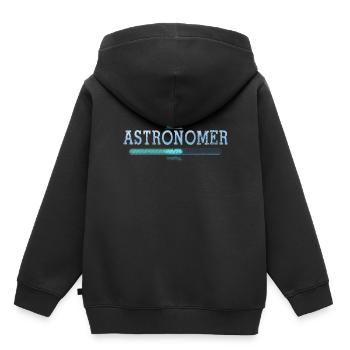 Astronomie planète astronome - Sweat Premium à capuche enfant bio - noir - Dos - AI Model Kid Male (0cm)