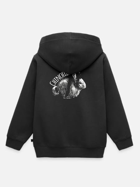 Chinchilla Nagetier - Kinder Premium Organic Hoodie - Schwarz