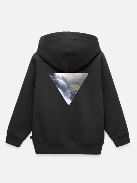 Natur - Kinder Premium Organic Hoodie - Schwarz