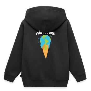 Fridays For Future - World melts as ice ball - Kids Premium Organic Hoodie - black - Back - AI Model Kid Male (0cm)