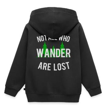 Randonnée alpinisme randonnée cadeau Wanderlust - Sweat Premium à capuche enfant bio - noir - Dos - AI Model Kid Male (0cm)