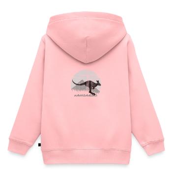 Kangaroo Australia - Kids Premium Organic Hoodie - rose - Back - AI Model Kid Female (0cm)