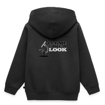 Microscope de chimiste - Sweat Premium à capuche enfant bio - noir - Dos - AI Model Kid Male (0cm)