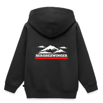 Bergsteiger - Kinder Premium Organic Hoodie - Schwarz - Hinten - AI Model Kid Male (0cm)
