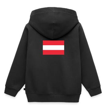 Autriche - Sweat Premium à capuche enfant bio - noir - Dos - AI Model Kid Male (0cm)