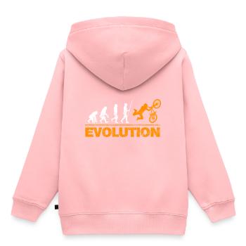 Fahrrad Evolution - Kinder Premium Organic Hoodie - Rosa - Hinten - AI Model Kid Female (0cm)