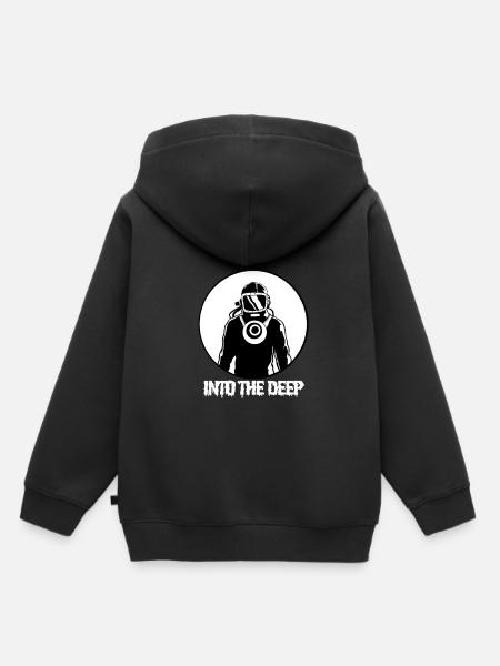 Taucher in der Tiefe - Kinder Premium Organic Hoodie - Schwarz