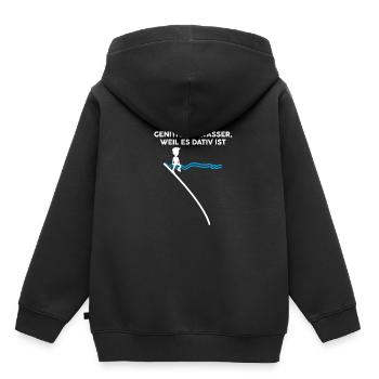 Genitive Water Dating German Grammar Gift - Sweat Premium à capuche enfant bio - noir - Dos - AI Model Kid Male (0cm)