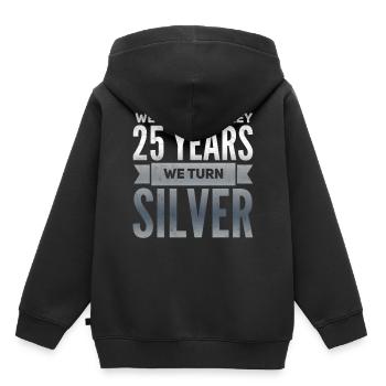 Silberhochzeit Silberne Hochzeit 25 Jahre Geschenk - Kinder Premium Organic Hoodie - Schwarz - Hinten - AI Model Kid Male (0cm)