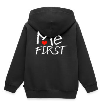 self-love - Kids Premium Organic Hoodie - black - Back - AI Model Kid Male (0cm)
