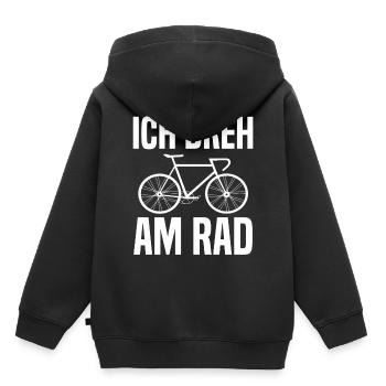 Fahrrad Radsport Radrennen Fahrradtour Rennrad - Kinder Premium Organic Hoodie - Schwarz - Hinten - AI Model Kid Male (0cm)