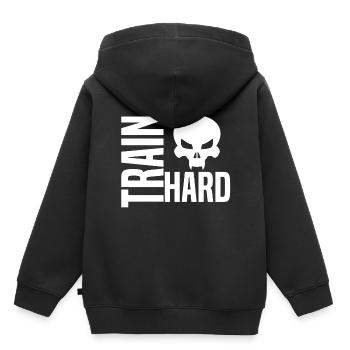 formation - Sweat Premium à capuche enfant bio - noir - Dos - AI Model Kid Male (0cm)