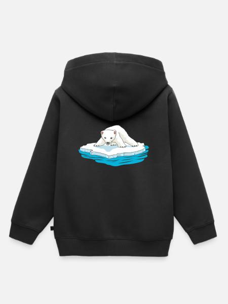 Ours polaires Ours polaires Animaux Ours Ours Bébé Bébé - Sweat Premium à capuche enfant bio - noir