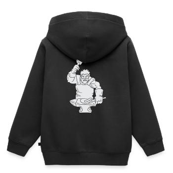 Blacksmith with anvil, hammer and pliers - Kids Premium Organic Hoodie - black - Back - AI Model Kid Male (0cm)