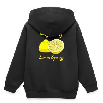 lemon - Kids Premium Organic Hoodie - black - Back - AI Model Kid Male (0cm)