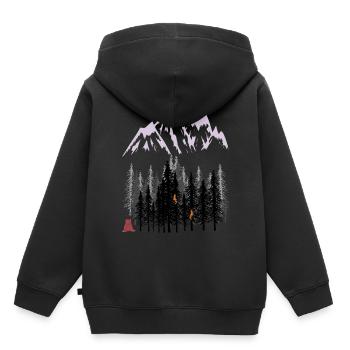 Nature sauvage Forêts Animaux de la forêt Animaux de la forêt Animaux animaux Nature - Sweat Premium à capuche enfant bio - noir - Dos - AI Model Kid Male (0cm)