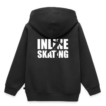 patins à roulettes en ligne - Sweat Premium à capuche enfant bio - noir - Dos - AI Model Kid Male (0cm)