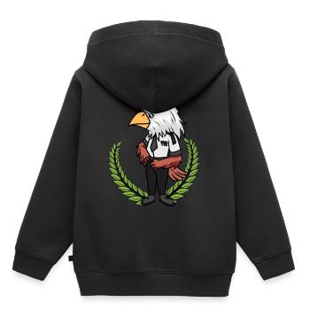 Piloten Pilot Fliegen Flugzeug Kapitän Vogel Flug - Kinder Premium Organic Hoodie - Schwarz - Hinten - AI Model Kid Male (0cm)
