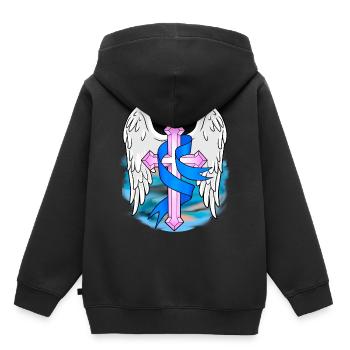 Kreuz Kreuze Symbole Kirche Gott Jesus Religion - Kinder Premium Organic Hoodie - Schwarz - Hinten - AI Model Kid Male (0cm)