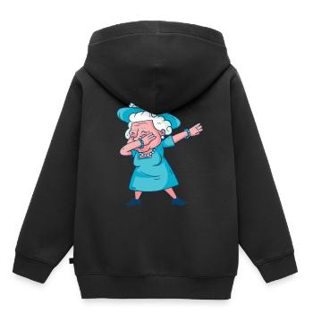 dabbing queen england - Kids Premium Organic Hoodie - black - Back - AI Model Kid Male (0cm)