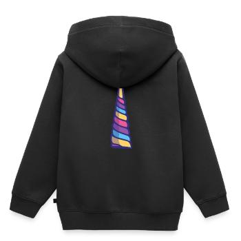 unicorn horn colorful rainbow - Kids Premium Organic Hoodie - black - Back - AI Model Kid Male (0cm)