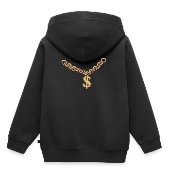 Goldkette Dollar Zeichen gold Halskette - Kinder Premium Organic Hoodie - Schwarz - Hinten - AI Model Kid Male (0cm)