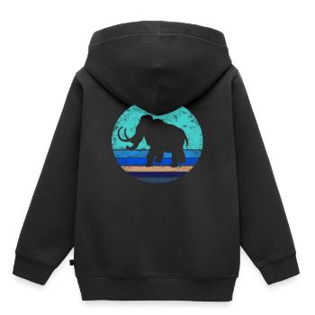 Mammouth - Sweat Premium à capuche enfant bio - noir - Dos - AI Model Kid Male (0cm)
