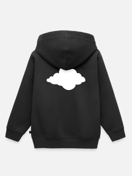Wolke Wolken Himmel Geschenk - Kinder Premium Organic Hoodie - Schwarz