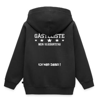 18. Geburtstag - Kinder Premium Organic Hoodie - Schwarz - Hinten - AI Model Kid Male (0cm)
