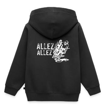 Radsport - Kinder Premium Organic Hoodie - Schwarz - Hinten - AI Model Kid Male (0cm)