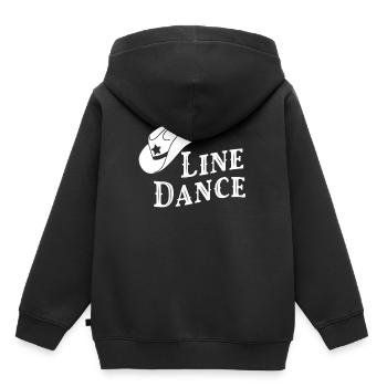 Line Dance - Kinder Premium Organic Hoodie - Schwarz - Hinten - AI Model Kid Male (0cm)