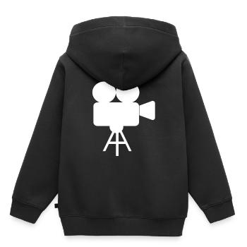 appareil photo - Sweat Premium à capuche enfant bio - noir - Dos - AI Model Kid Male (0cm)