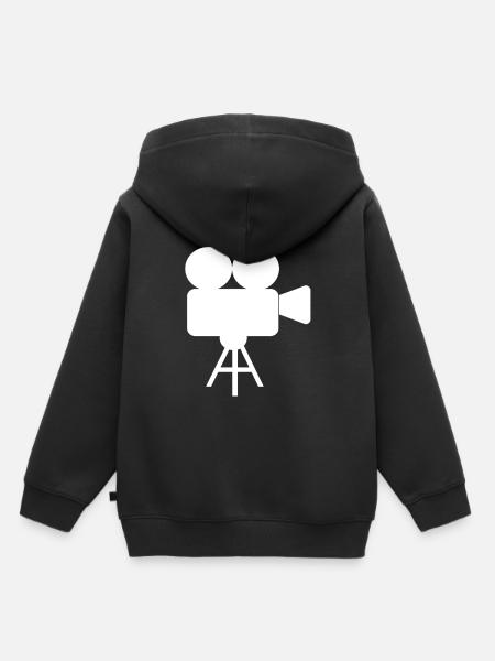 Kamera - Kinder Premium Organic Hoodie - Schwarz