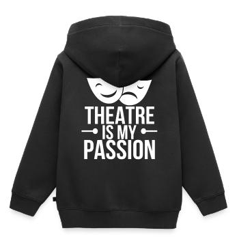 Théâtre Acteur Drame Actrice Actrice - Sweat Premium à capuche enfant bio - noir - Dos - AI Model Kid Male (0cm)