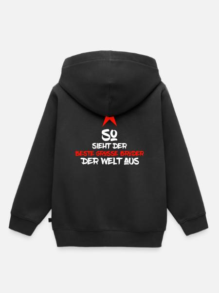Großer Bruder - Kinder Premium Organic Hoodie - Schwarz